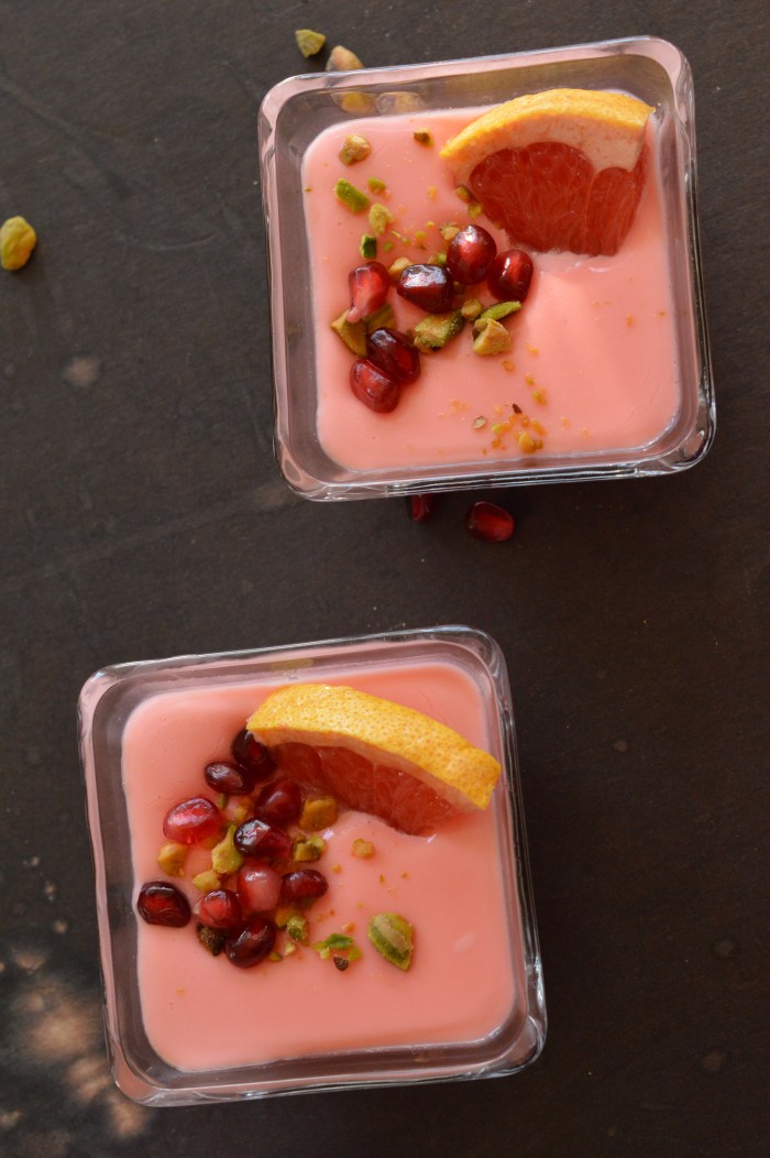 Pommegranate Grapefruit Possets