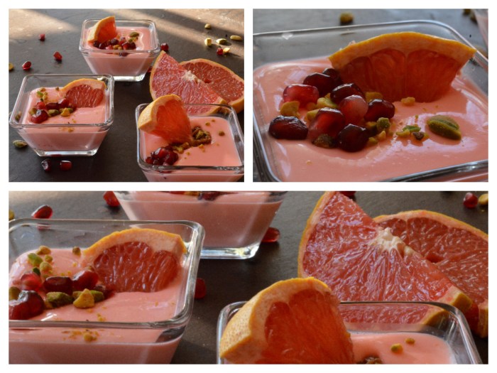 Pomegranate Grapefruit Possets