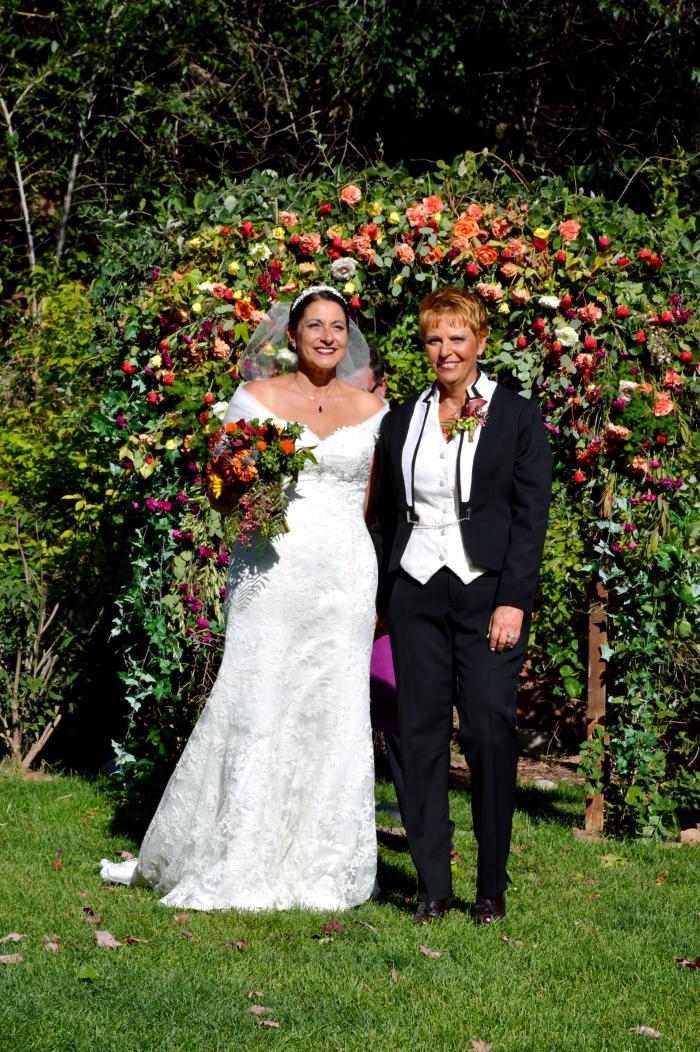 Carolyn and Guyleen after tying the know